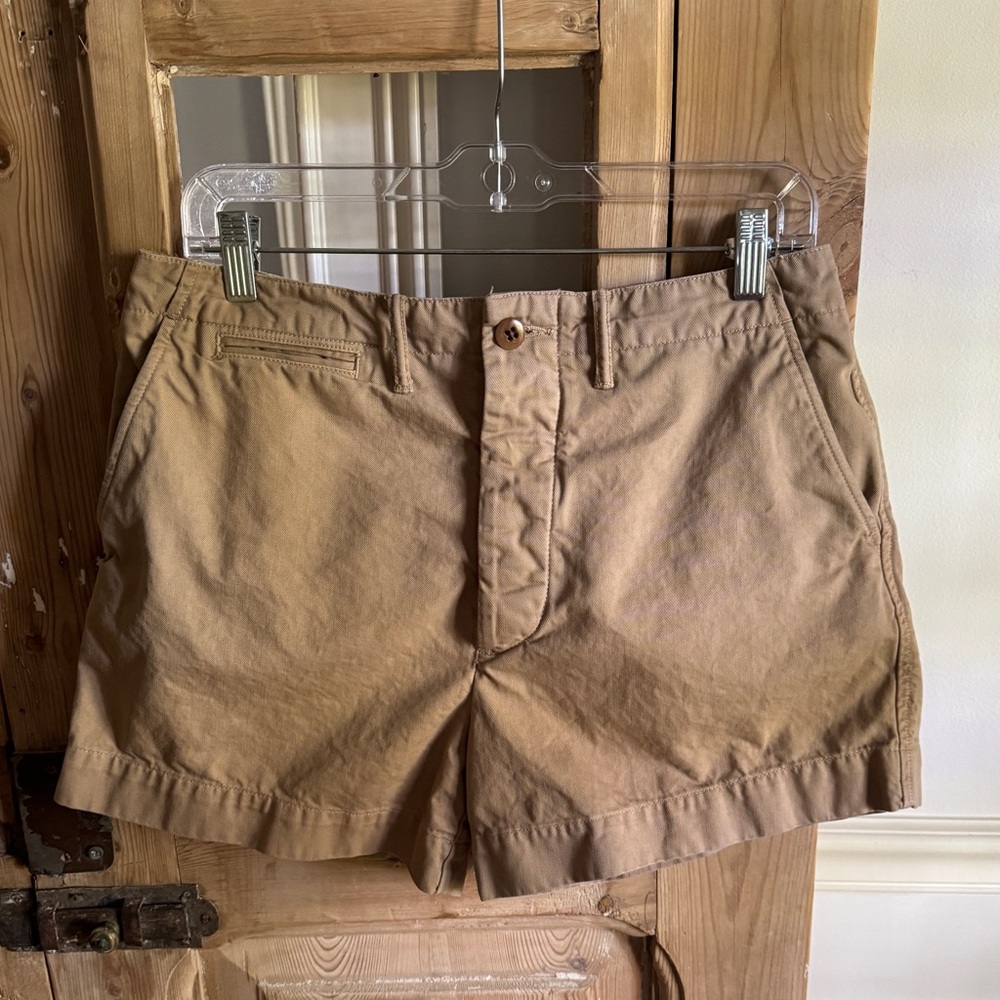EUC Re/Done Women’s KhakiButton Fly  Shorts Sz 27